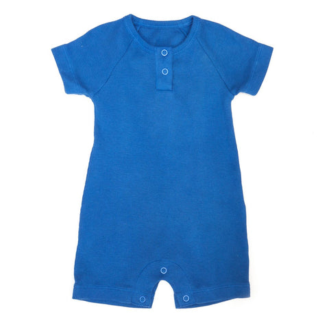 Short Sleeve Romper (Blue)