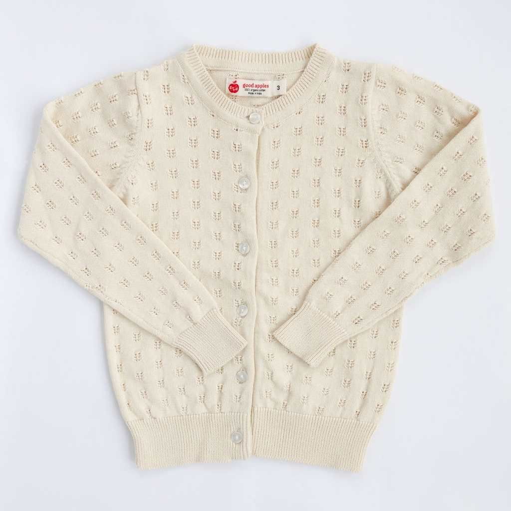 Pointelle Cardigan (Ivory)