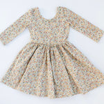 3/4 Sleeve Twirl Dress (Bella Brown)
