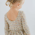 3/4 Sleeve Twirl Dress (Bella Brown)