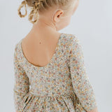 3/4 Sleeve Twirl Dress (Bella Brown)