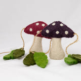 Spotted Mushroom Felt Garland