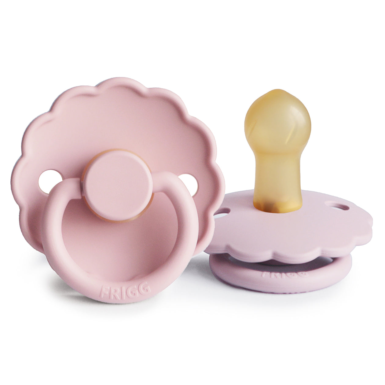 FRIGG Daisy Natural Rubber Pacifier (Baby Pink/Soft Lilac)