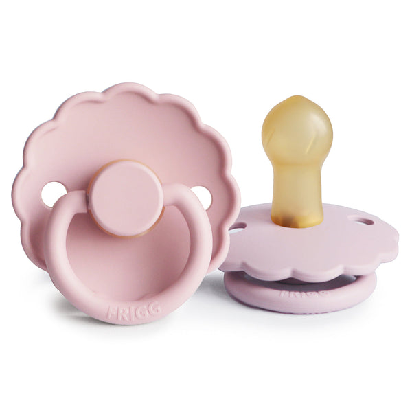FRIGG Daisy Natural Rubber Pacifier (Baby Pink/Soft Lilac)