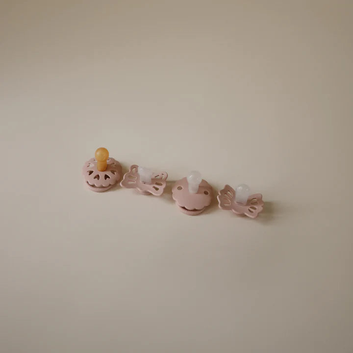 Baby's First Pacifier Floral Heart (Blush)