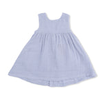 Dress with Bow and Bloomer (Micro Gingham Blue Blizzard)