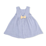 Dress with Bow and Bloomer (Micro Gingham Blue Blizzard)