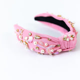 Beaded Headband (Mermaid Pink)