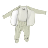 Footie & Wrap Top Baby Set (Mint Twist)