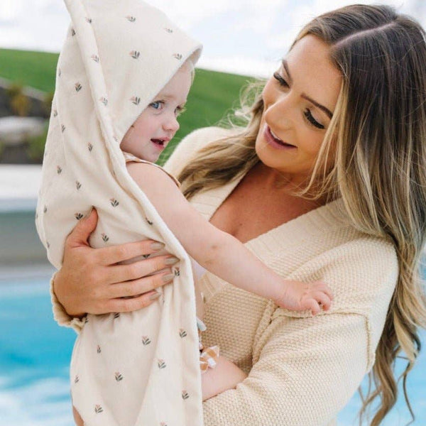 Baby Hooded Towel (Tulips)