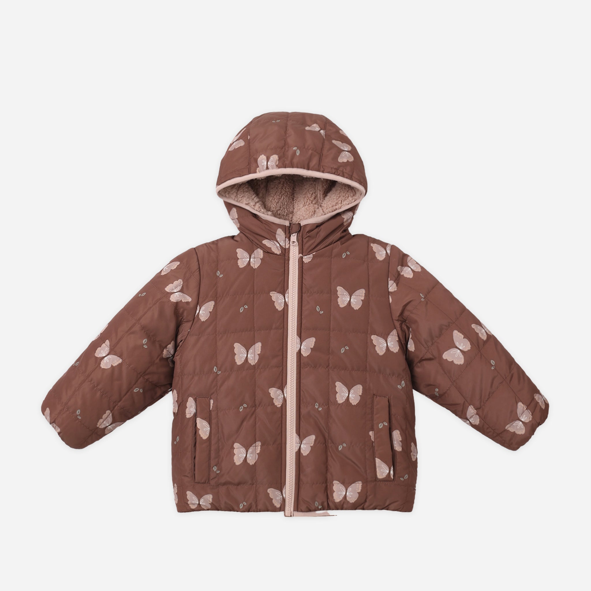 Lightweight Reversible Puffer (Butterflies)