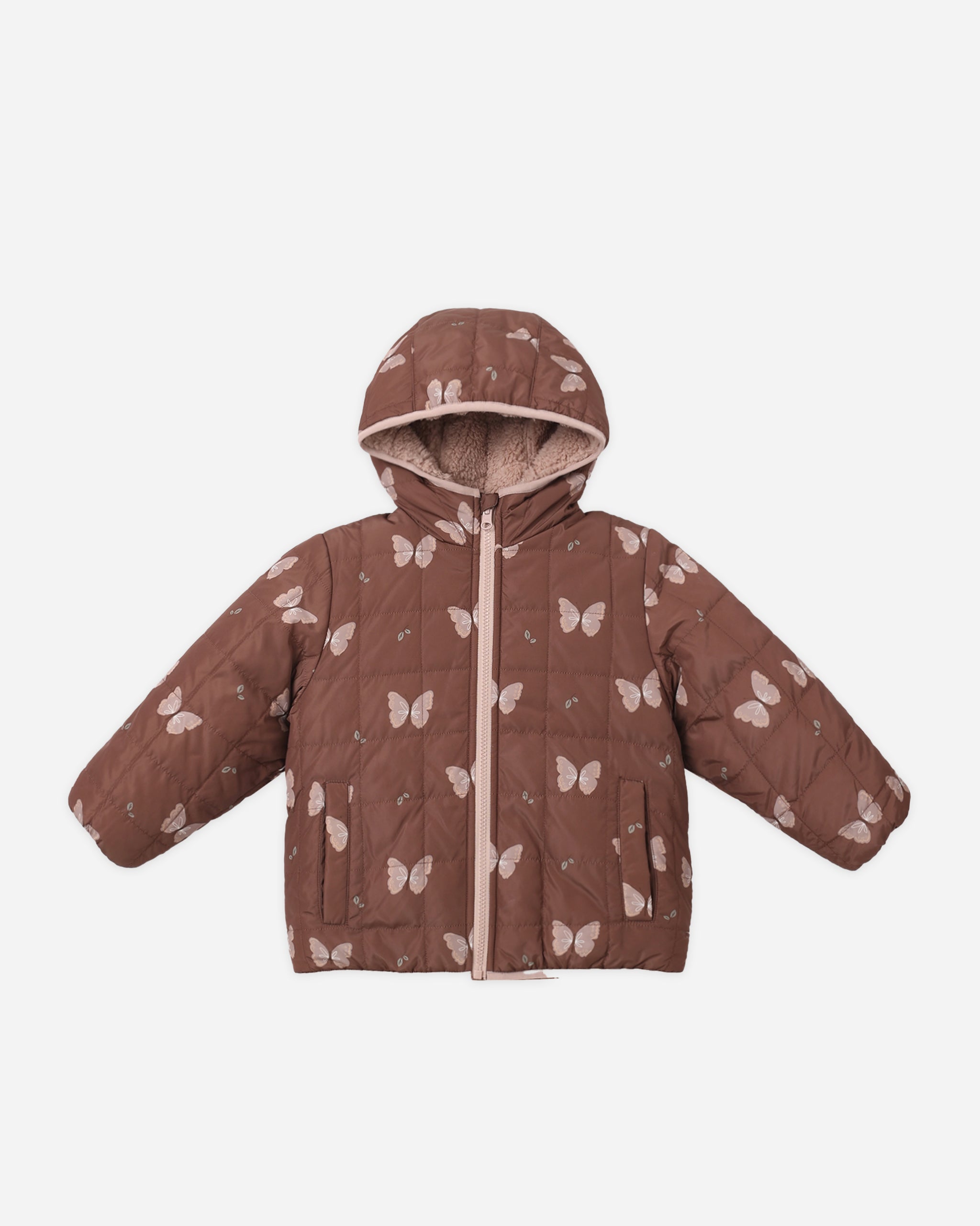 Lightweight Reversible Puffer (Butterflies)