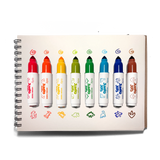 Jumbo Jots Dual Tip Dinosaur Stamp Markers (Set of 8)