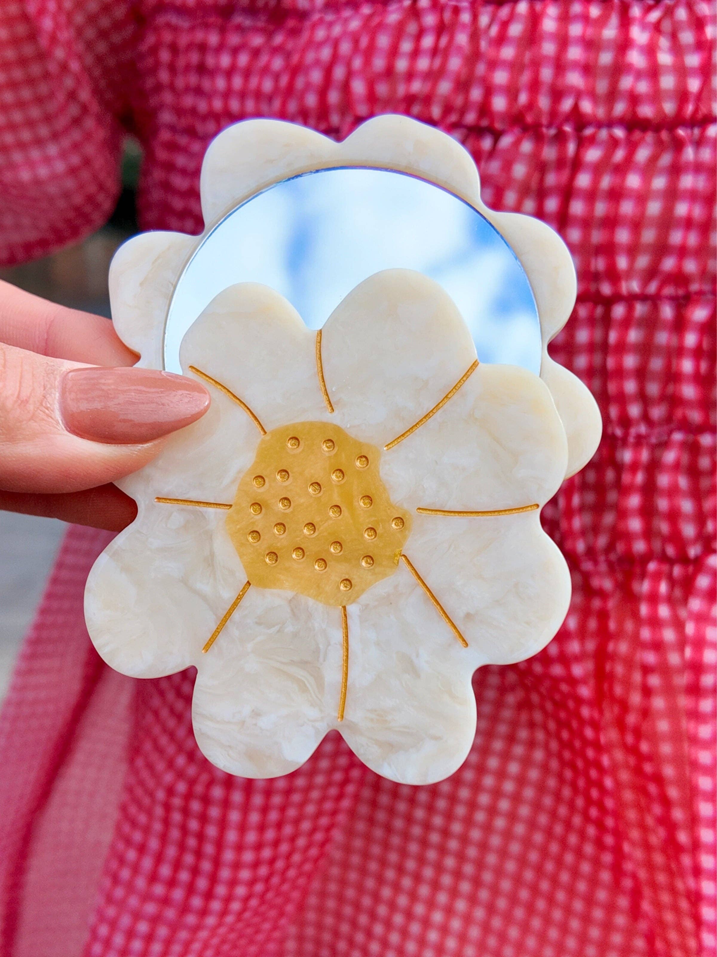 Compact Mirror (Vintage Daisy)
