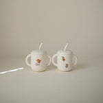 Silicone Training Cup + Straw (Fairy Mice)