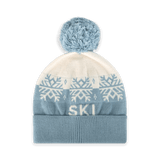 Ski Day Knit Beanie Hat (Mineral Blue)