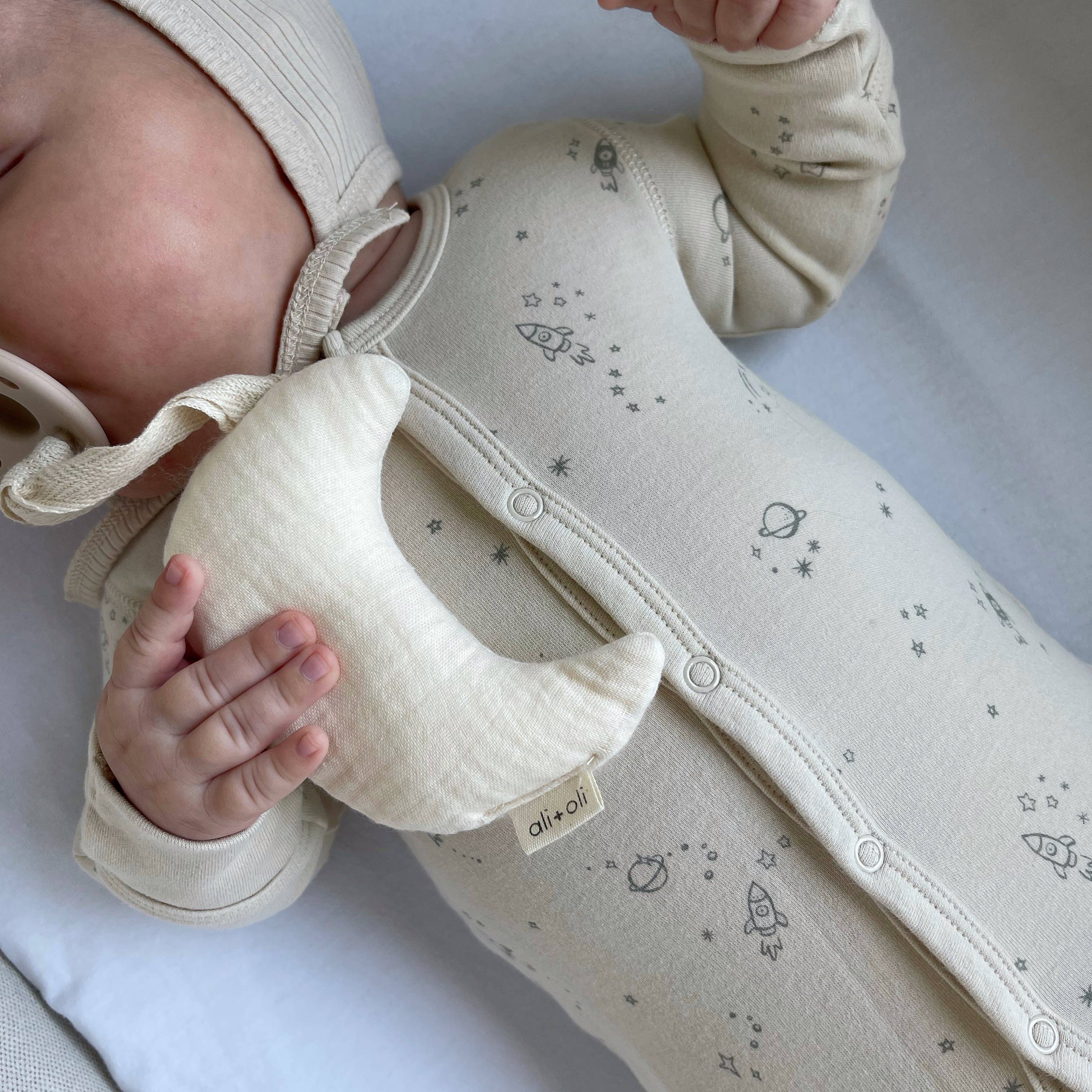 Moon Pacifier Holder (Muslin Ivory)