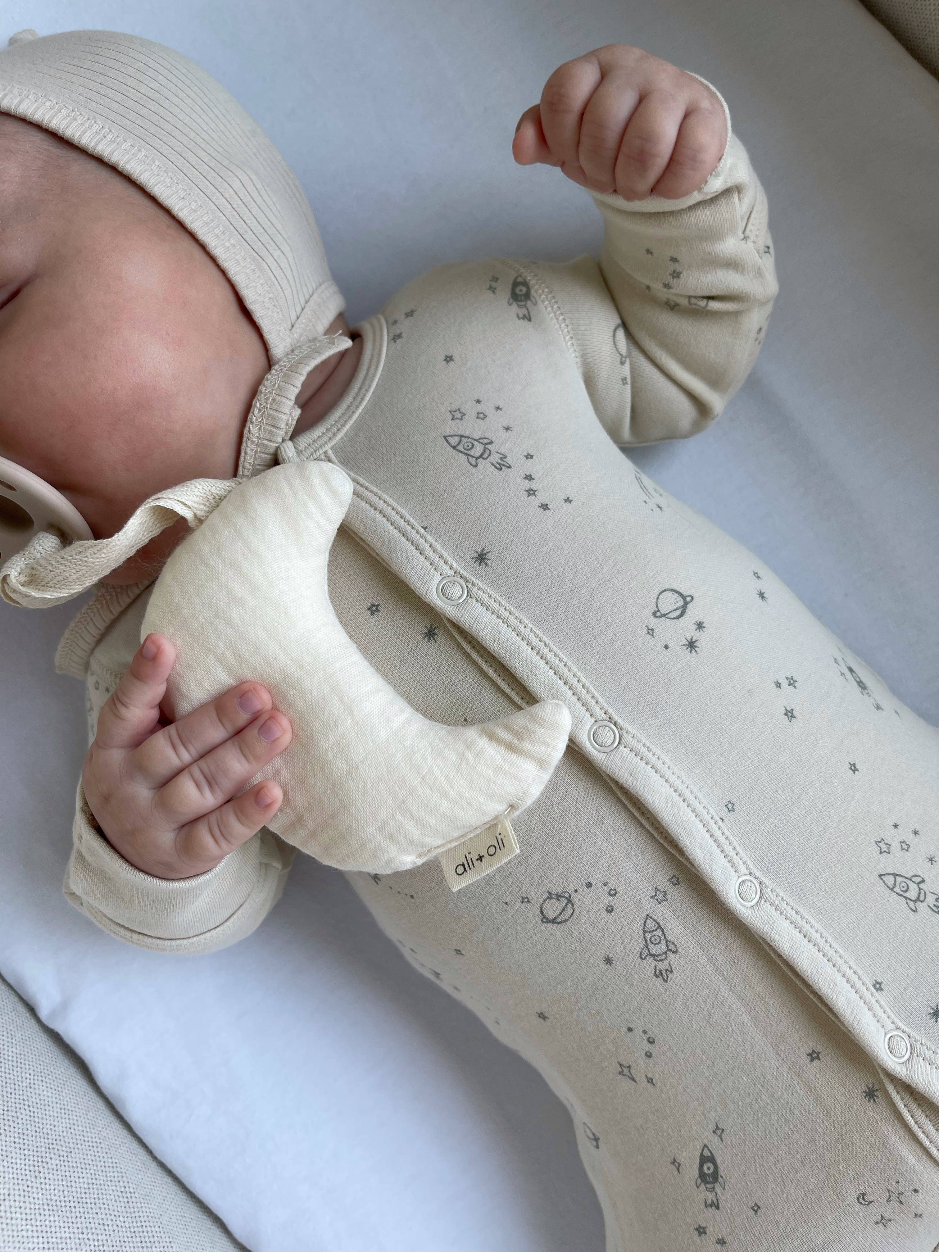 Moon Pacifier Holder (Muslin Ivory)