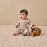 Pocketed Woven Jumpsuit (Fall Plaid)