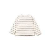 Henley Sweatshirt (Dark Green Stripe)