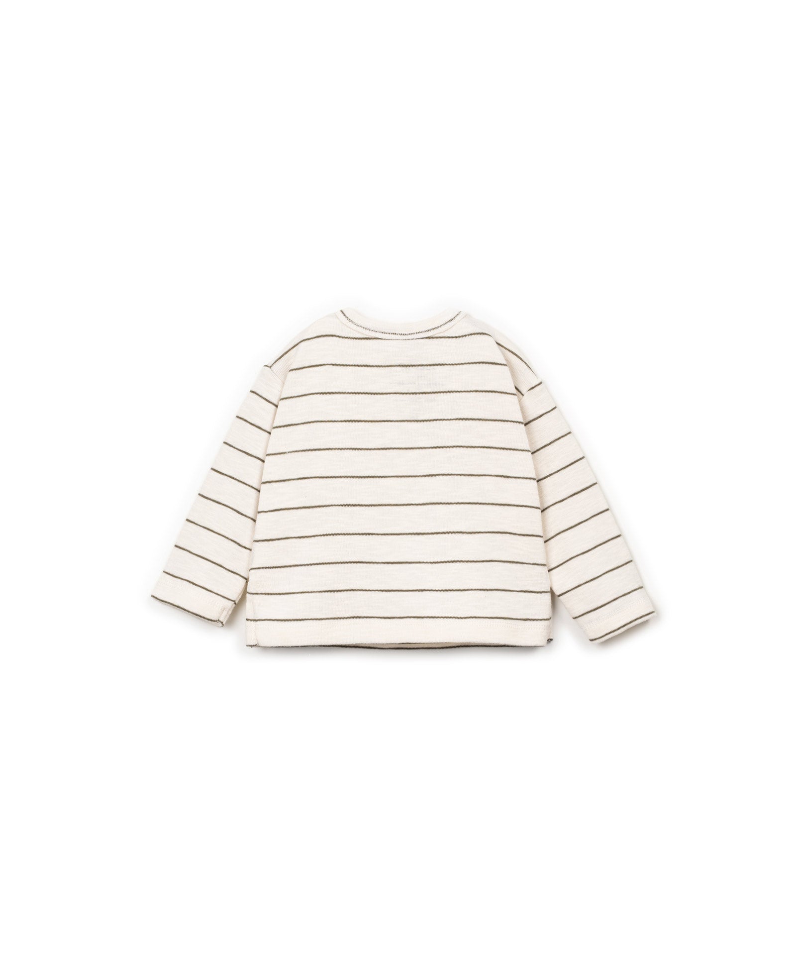 Henley Sweatshirt (Dark Green Stripe)