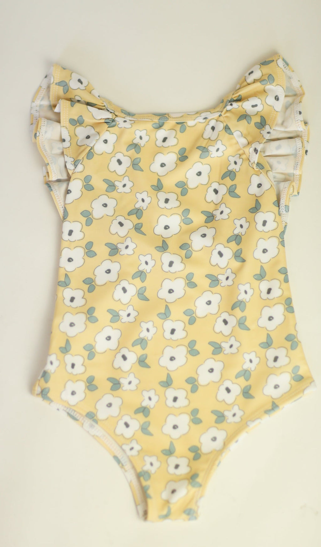 The Ruffle Back Bather (Yellow Flower)