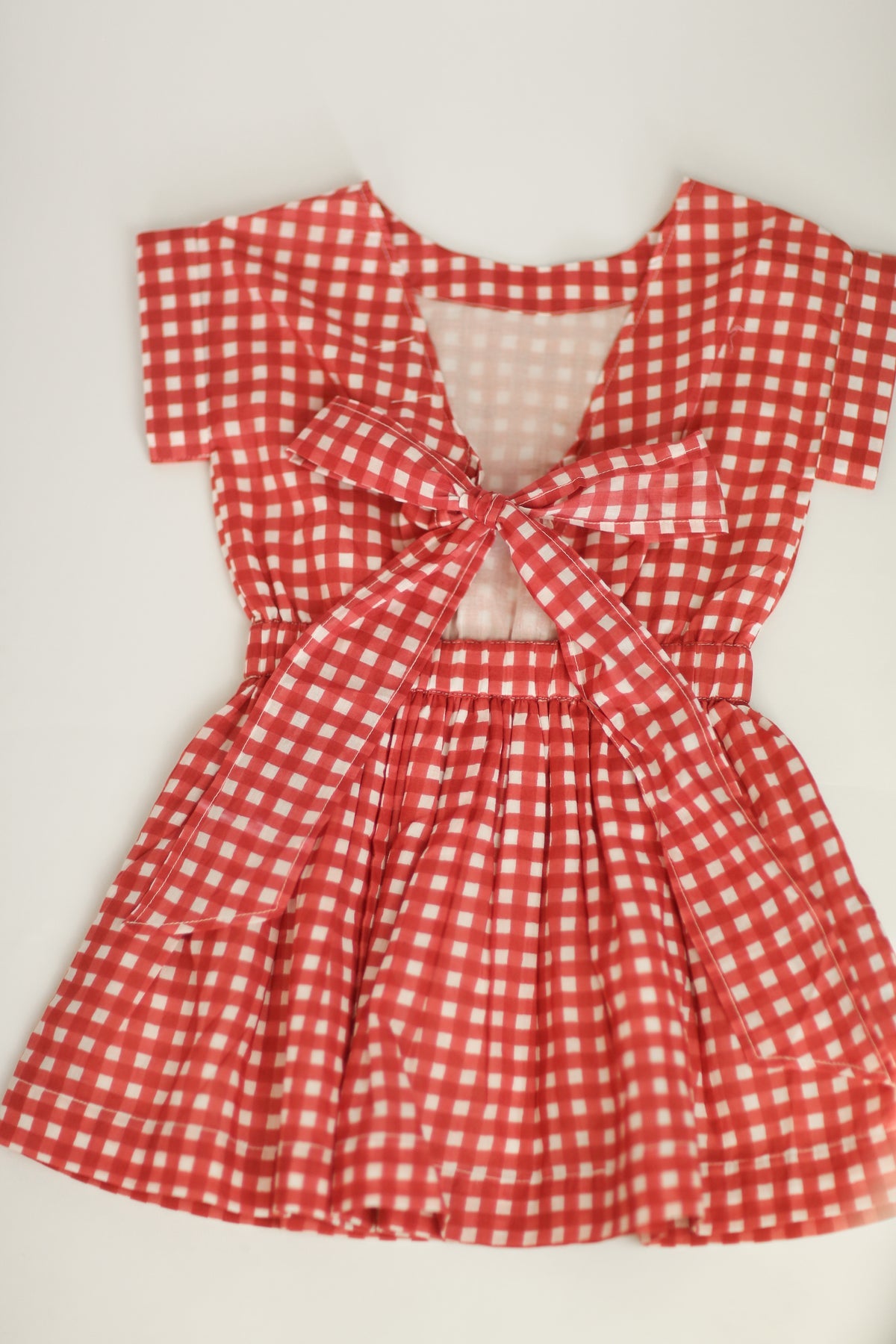 The Bow Back Dress (Gingham)