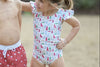 The One Piece Bather (Colored Dogs)