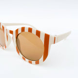 Cream & Tan Stripe Toddler Sunglasses