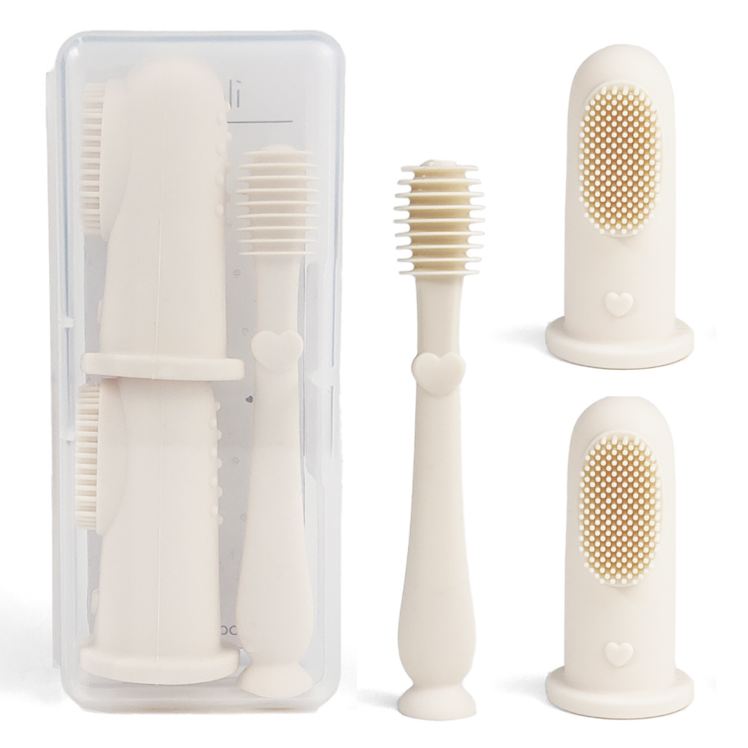 Baby Finger Toothbrush & Tongue Cleaner (Ivory)