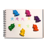 Set of 6 Finger Crayons (Unicorn)