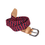 Boys Stretch Cord Braided Belt (Navy/ Red)