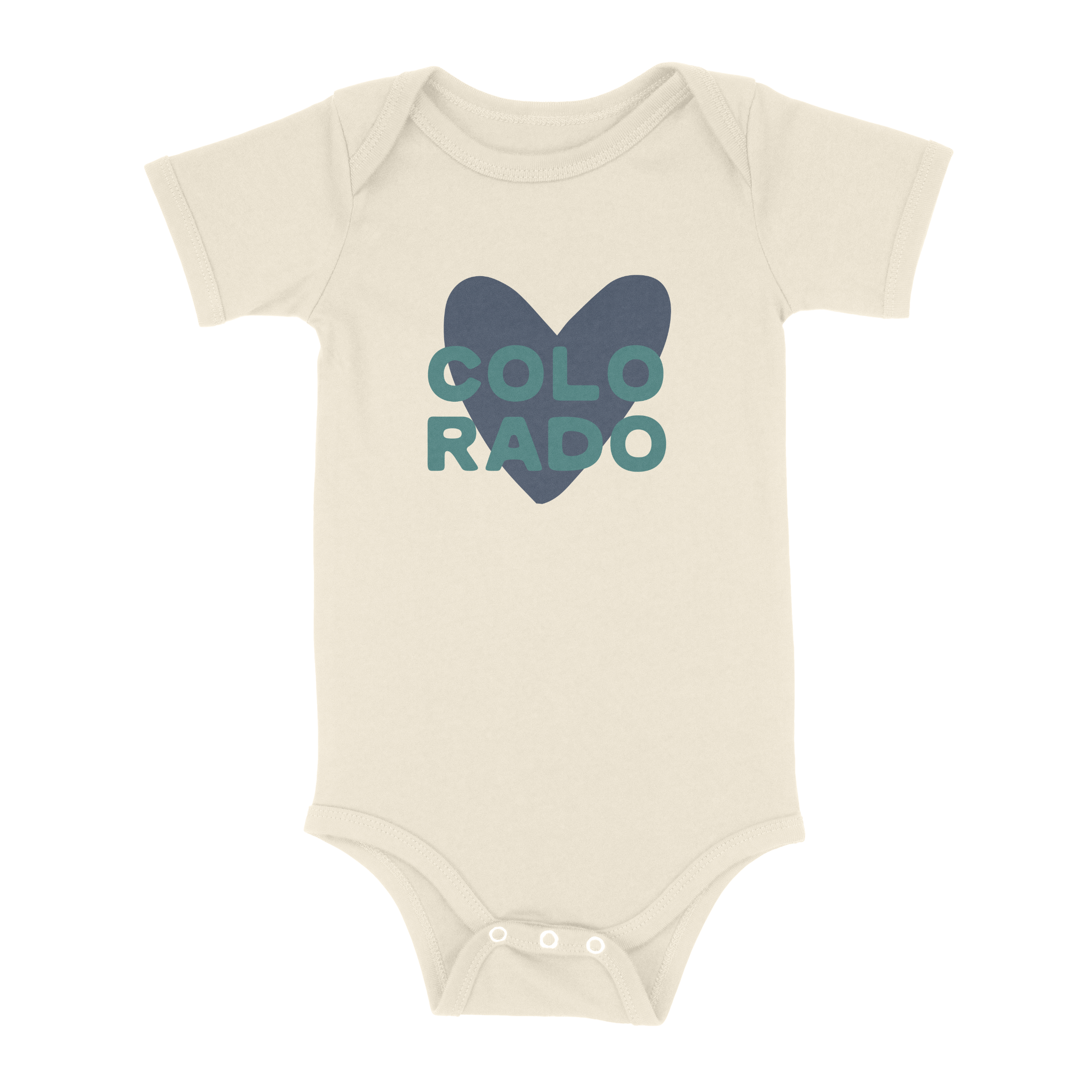 Colorado Heart Baby Onesie (Natural)