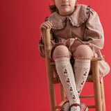 Cerise Knee High Socks (Bows and Cherries)