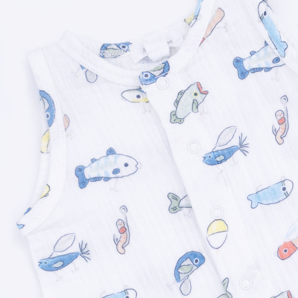Sleeveless Shortie Romper (Fishing Lures)