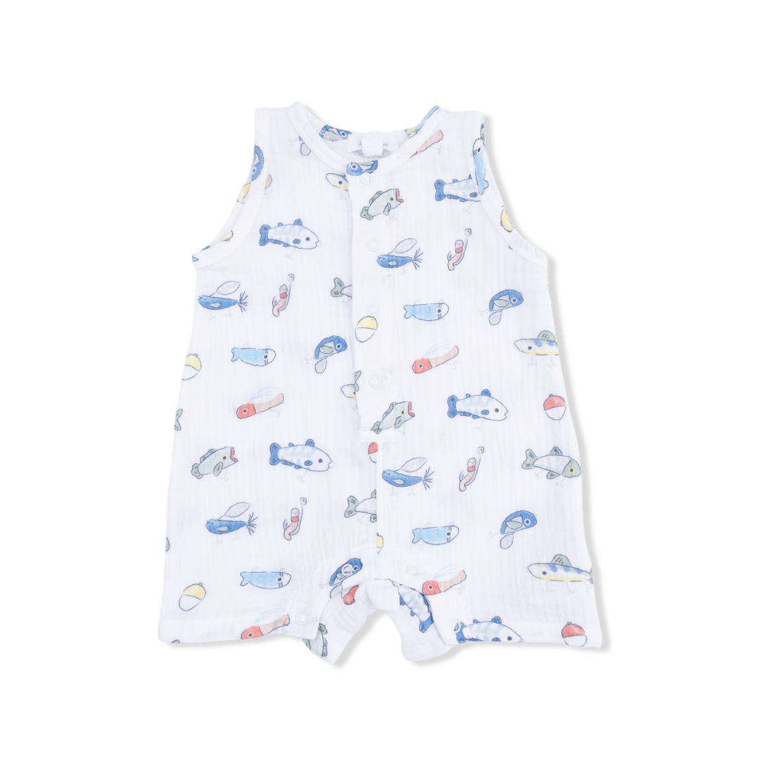 Sleeveless Shortie Romper (Fishing Lures)