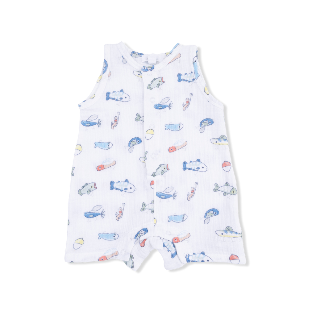 Sleeveless Shortie Romper (Fishing Lures)