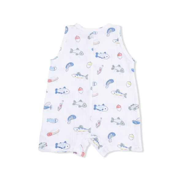 Sleeveless Shortie Romper (Fishing Lures)