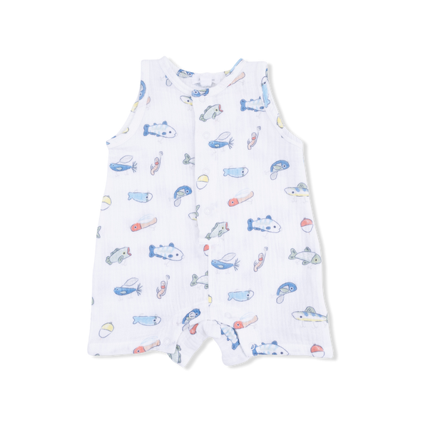 Sleeveless Shortie Romper (Fishing Lures)