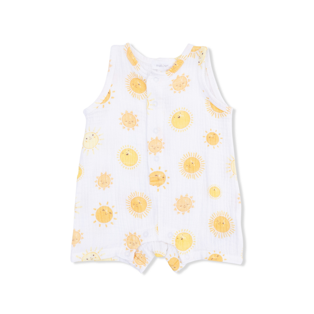 Sleeveless Shortie Romper (Happy Suns)