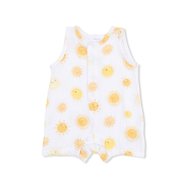 Sleeveless Shortie Romper (Happy Suns)