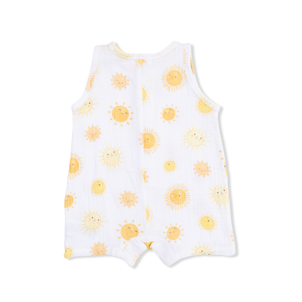 Sleeveless Shortie Romper (Happy Suns)