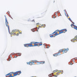 Sleeveless Shortie Romper (Race Cars)
