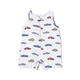 Sleeveless Shortie Romper (Race Cars)