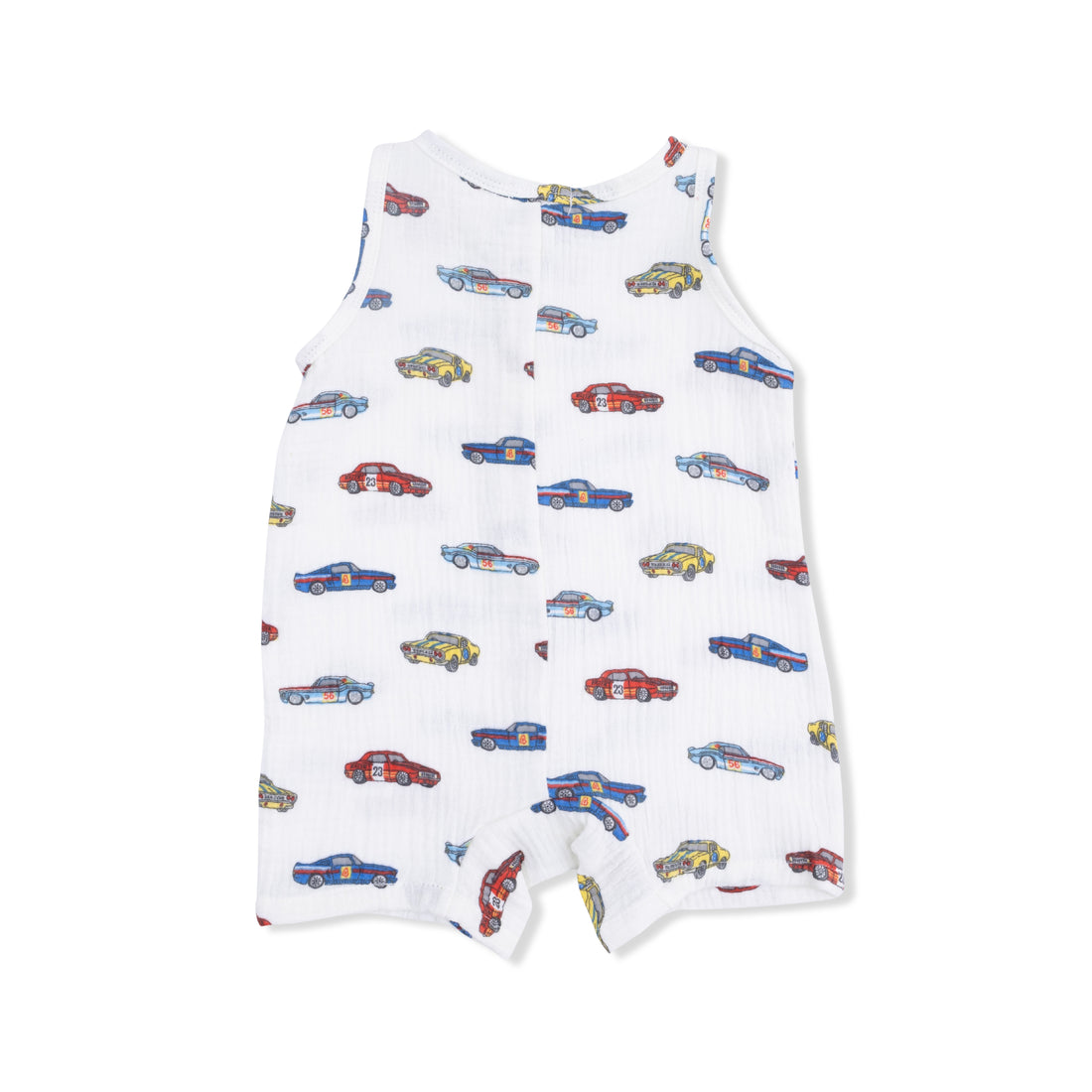 Sleeveless Shortie Romper (Race Cars)