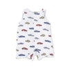 Sleeveless Shortie Romper (Race Cars)