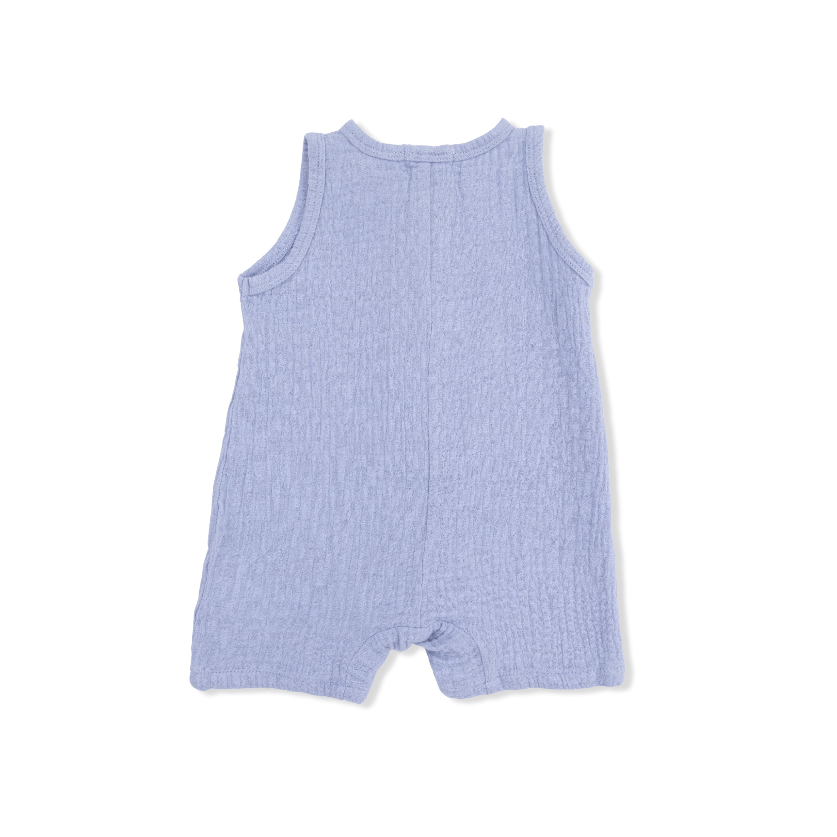 Sleeveless Shortie Romper (Solid Muslin Blue Blizzard)