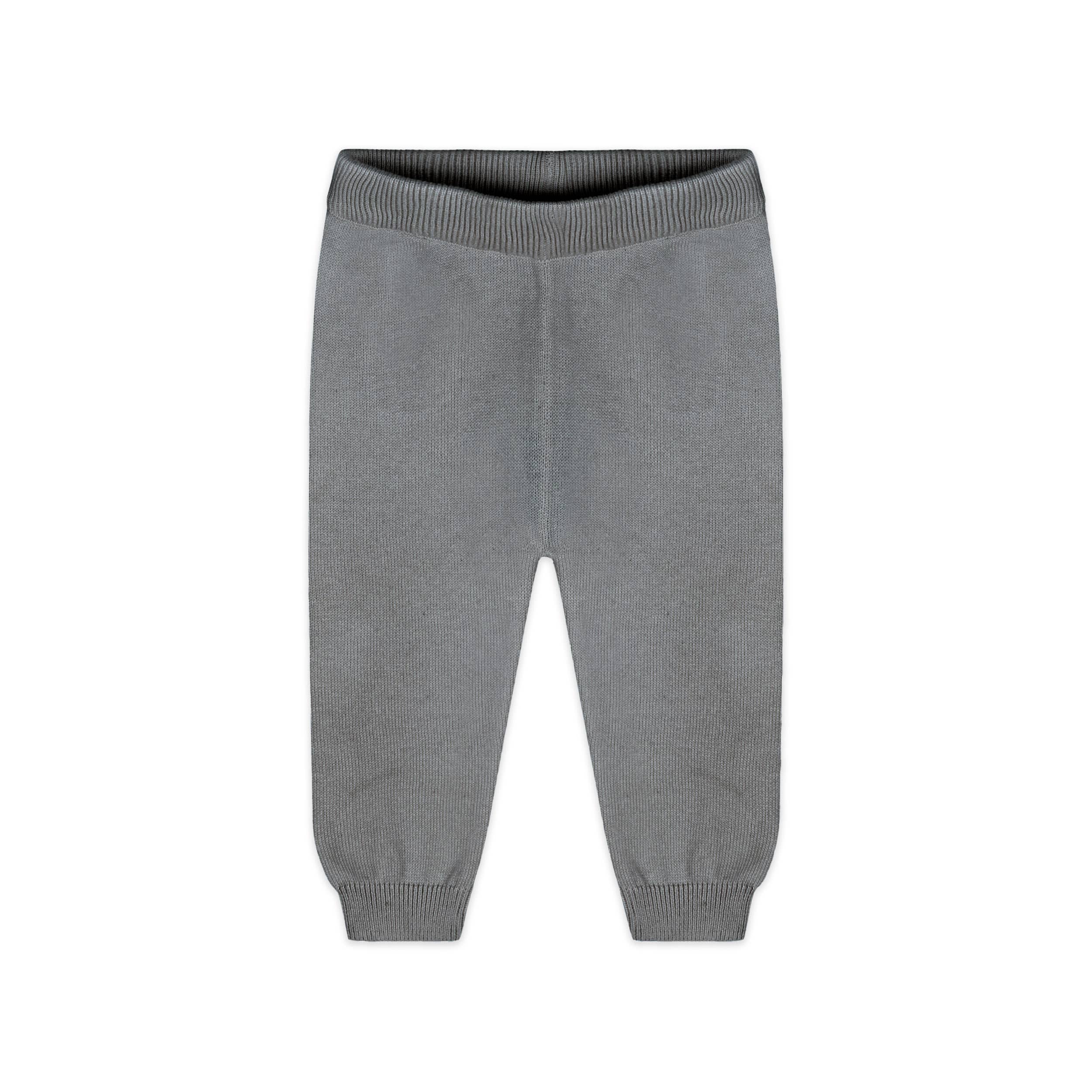 Rugby Stripe Polo Knit Baby Pullover & Pants Set (Charcoal)