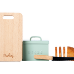 Miniature Bread Box with Utensils