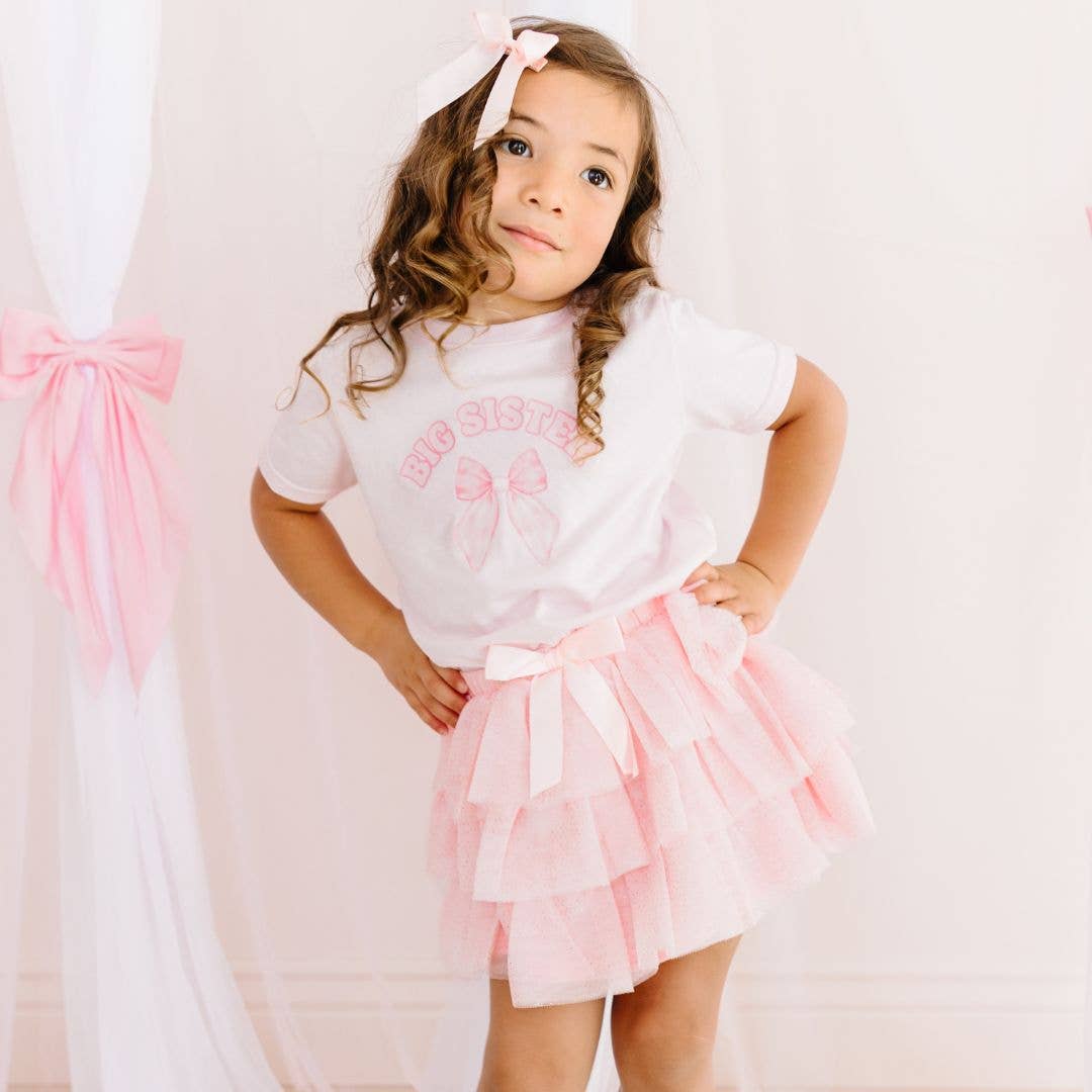 Ballet Bow Tiered Tutu Skirt (Coquette)